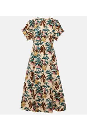 ULLA JOHNSON Devon cotton poplin midi dress