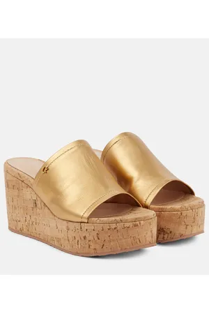 Gianvito Rossi Leather wedge sandals
