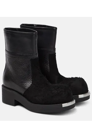 Maison Margiela Leather and suede ankle boots
