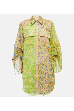 ALÉMAIS AlÃ©mais Oversized floral spliced shirt