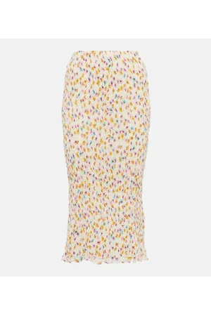 Dorothee Schumacher Floral plissÃ© midi skirt