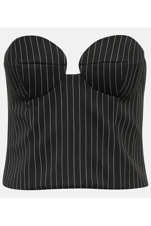 MAGDA BUTRYM Pinstripe wool bustier