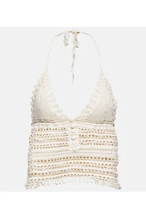 Isabel Marant Frinley cotton crochet crop top