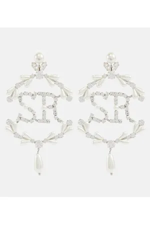 Simone Rocha Crystal-embellished pearl earrings
