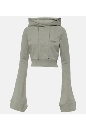 Vetements Cotton-blend jersey cropped hoodie