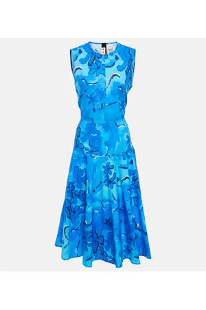 Marni Printed cotton midi dress