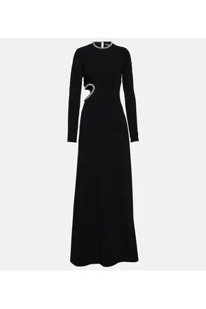 Stella McCartney Crystal-embellished cutout cady gown