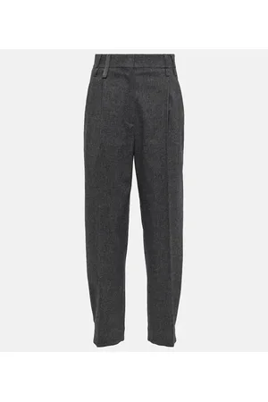 Brunello Cucinelli Mid-rise wool-blend pants