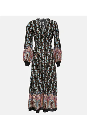 Etro Paisley silk midi dress