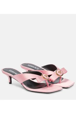 VERSACE Medusa satin thong sandals