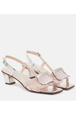 Roger Vivier Belle Vivier 45 patent leather sandals