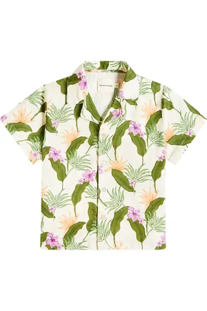 The New Society Hills printed linen and cotton shirt