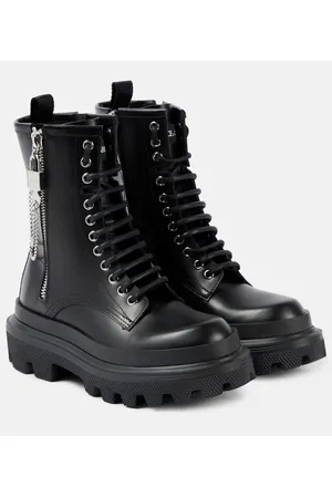 Dolce & Gabbana Leather combat boots