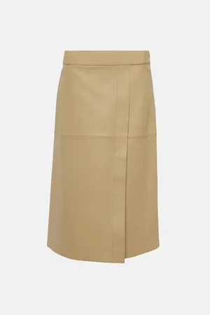 Joseph Sevres leather pencil skirt