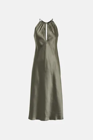 NILI LOTAN Eglantine halterneck silk midi dress