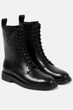 Tory Burch Leather combat boots
