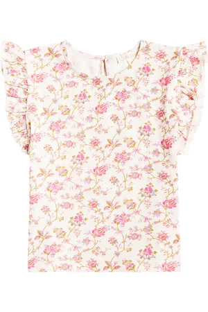 Louise Misha Hermance ruffled floral cotton-blend shirt