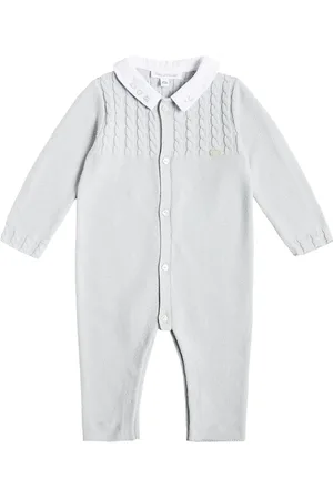 Tartine Et Chocolat Baby cable-knit cotton onesie