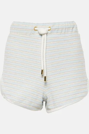 Nina Ricci Terry striped cotton blend shorts