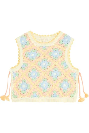 Louise Misha Rynia crochet cotton-blend sweater vest