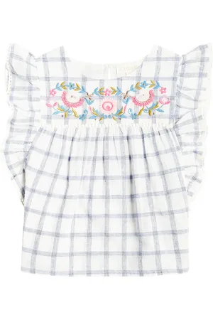 Louise Misha Mala checked cotton and linen shirt