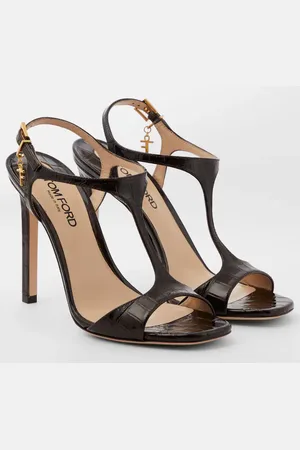 Tom Ford Angelina croc-effect leather sandals
