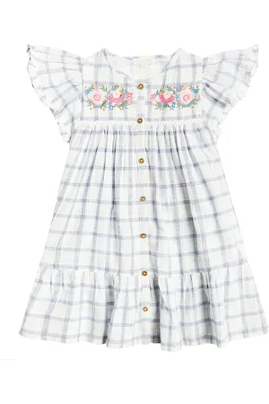 Louise Misha Carlina checked cotton and linen dress