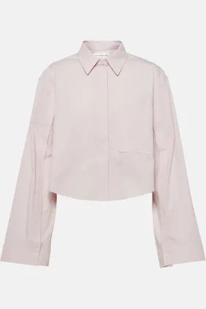 Victoria Beckham Cropped cotton-blend shirt
