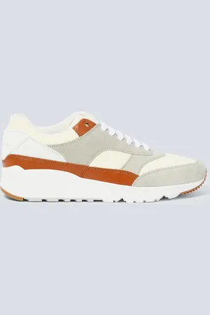 Saint Laurent Bump leather-trimmed sneakers