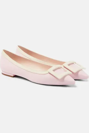 Roger Vivier Gommettine Ball patent leather ballet flats