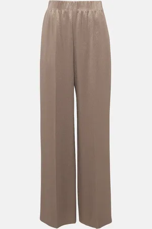 Fforme Maud high-rise metallic wide-leg pants