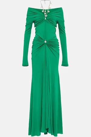 Paco rabanne Chain-embellished jersey maxi dress