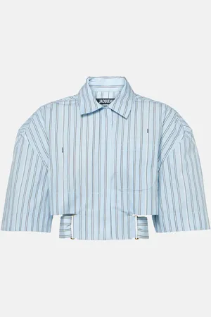 Jacquemus La Chemise Courte Bari striped cotton shirt