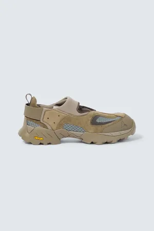 ROA Rozes suede-trimmed sneakers