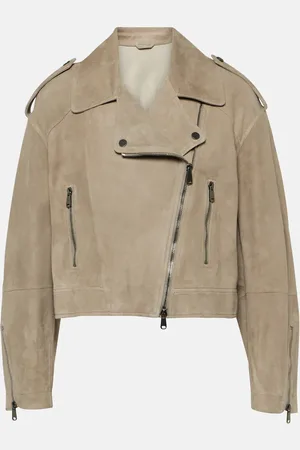 Brunello Cucinelli Cropped suede jacket