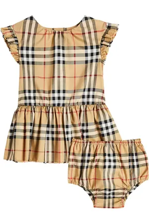 Burberry Baby Burberry Check cotton-blend dress and bloomers set