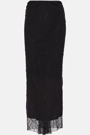 Dolce & Gabbana Low-rise lace maxi skirt