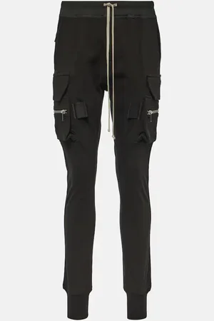 Rick Owens High-rise cotton skinny cargo pants