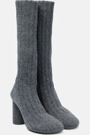 Bottega Veneta Wool-blend knee-high sock boots
