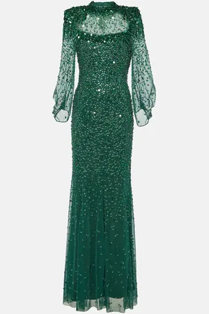 Jenny Packham Embellished tulle gown