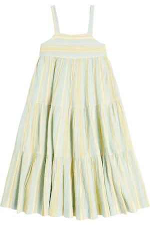 BONPOINT Cora striped cotton crÃªpe dress