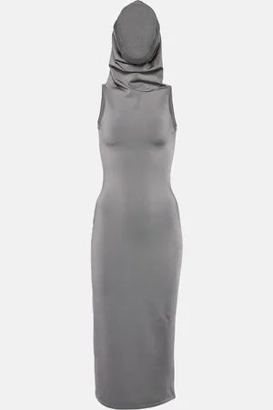 Alaïa AlaÃ¯a Hooded jersey midi dress