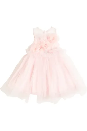 PATACHOU Floral-appliquÃ© tulle dress