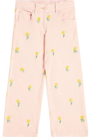 Stella McCartney Sunflower embroidered cotton pants