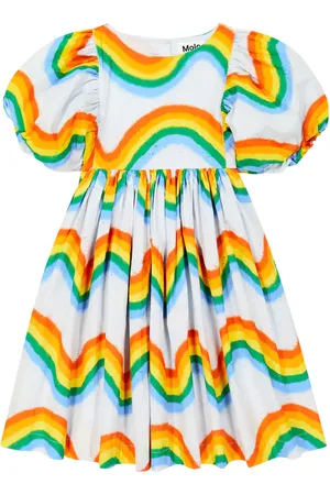 Molo Calyita printed puff-sleeve cotton dress
