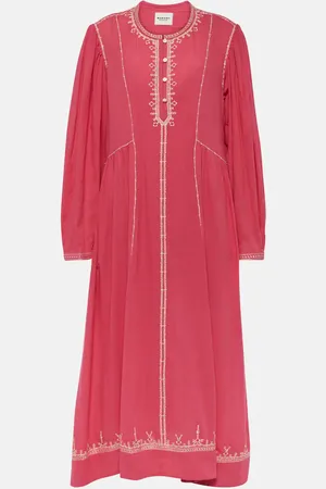 Marant Etoile Pippa embroidered cotton midi dress