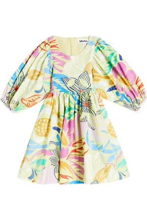Molo Caio floral ruffled cotton dress