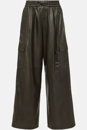 YVES SALOMON Leather cargo pants