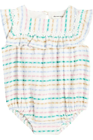The New Society Baby Figueroa striped cotton playsuit