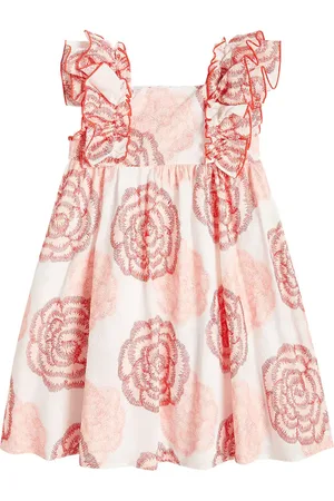 Tartine Et Chocolat Ruffled floral cotton-blend dress